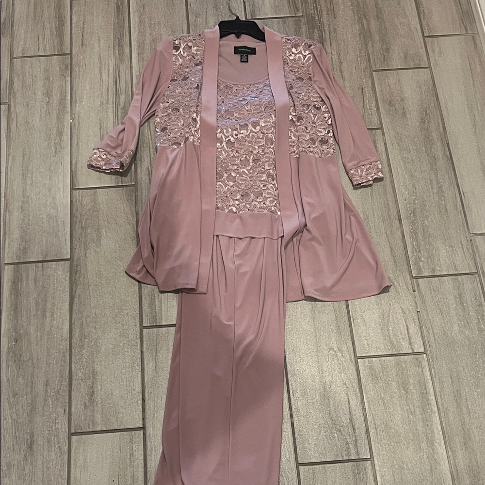 R&M Richards Blush Pink Satin Jacket